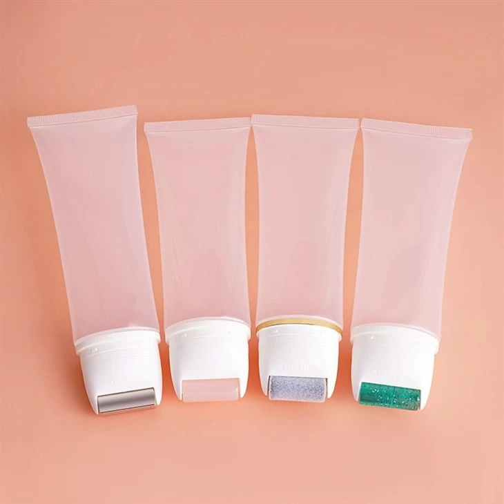 120ml Plastic Squeeze Cosmetic Massage Neck Cream Face Cream Massage Cream Tube With Silicone Roller Applicator