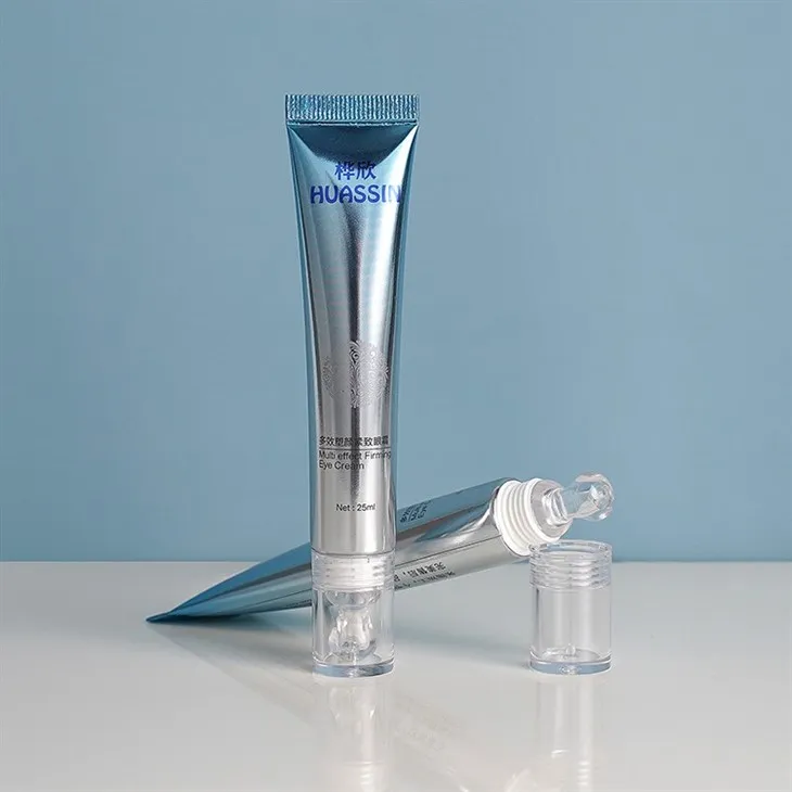 25ml Aluminum Plastic Cosmetic Plastic Packaging Skincare Container Sunscreen Cream Eye Cream Tube With Applicator