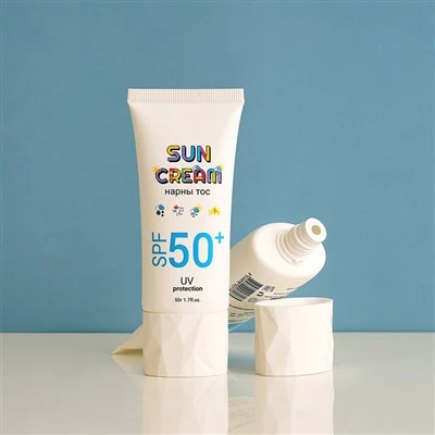 Recipiente plástico vazio para cosméticos e cuidados com a pele de 50 ml, tubo de embalagem para creme para as mãos, protetor solar, tubo de embalagem